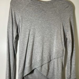 Athleta gray cross-front sweatshirt